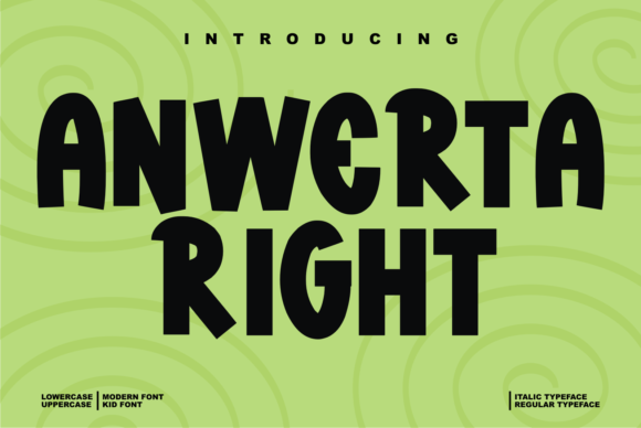Anwerta Right: A Bold and Stylish Display Font for Editors
