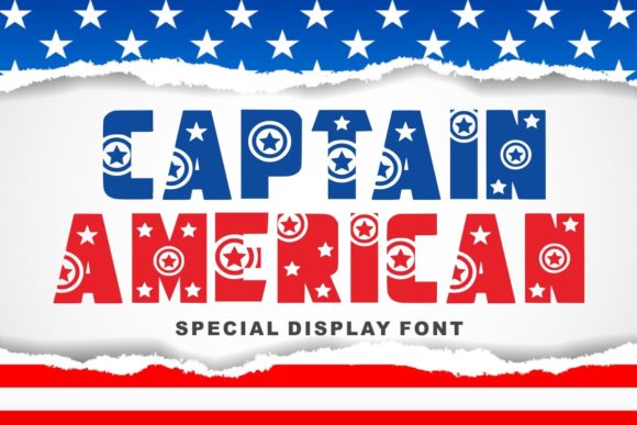 Captain American: A Festive Display Font for Editorial Design