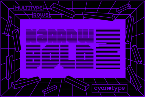Discover MultiType Rows Narrow Bold 2: A Trendy Display Font