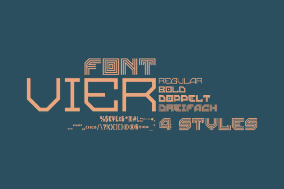 Elevate Your Brand with Vier: A Robotic Styled Display Font