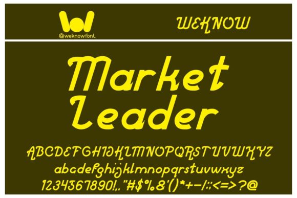 Market Leader: A Modern Display Font for Creative Makers