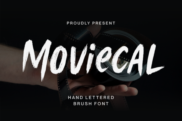 Moviecal: A Cool, Brushed Display Font for Modern Design