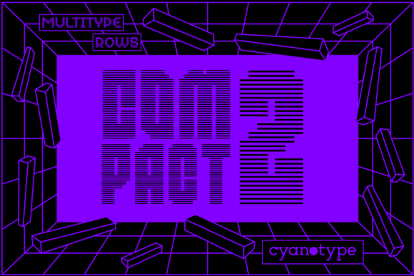 MultiType Rows Compact 2: A Trendy Pixel Font for Web Design