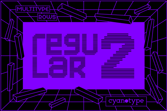 MultiType Rows Regular 2: A Cool, Trendy Pixel Font