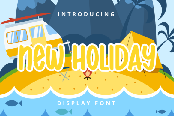 New Holiday: A Playful Display Font for Creative Projects