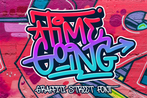 Timegoing: A Graffiti Street Display Font for Editorial Flair