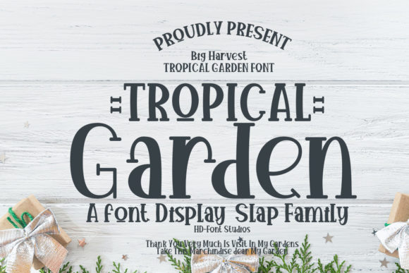 Tropical Garden: A Bold and Quirky Display Font for Your Next Project
